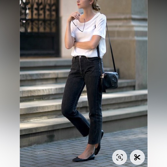 Frank & Eileen MONAGHAN Mom Jean Italian Vintage Denim Size: 28 Black Wash - Picture 12 of 16